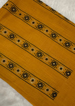 Lawn Block Print Hijab | Stripes | Mustard