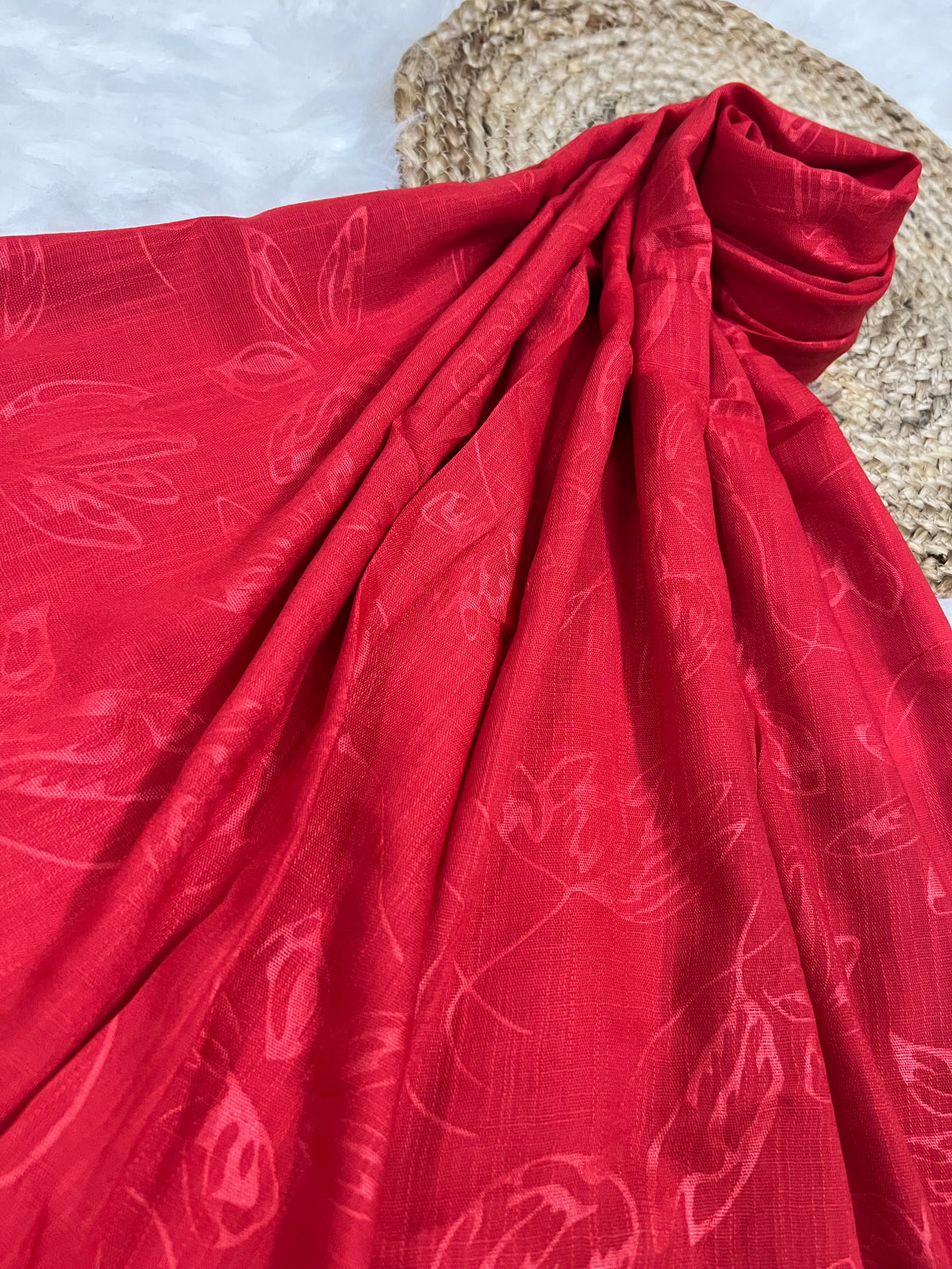 Ethereal Bloom Turkish lawn - Red