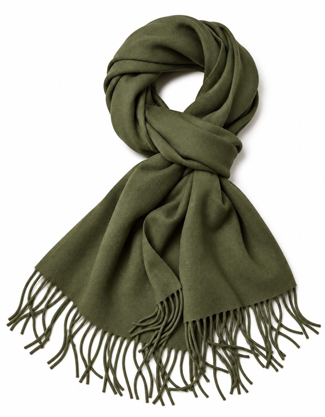 Winter Cashmere Wool Hijab | Olive
