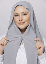 Instant Magnet Hijab | Siver Grey