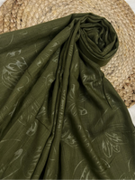 Ethereal Bloom Turkish lawn - Olive