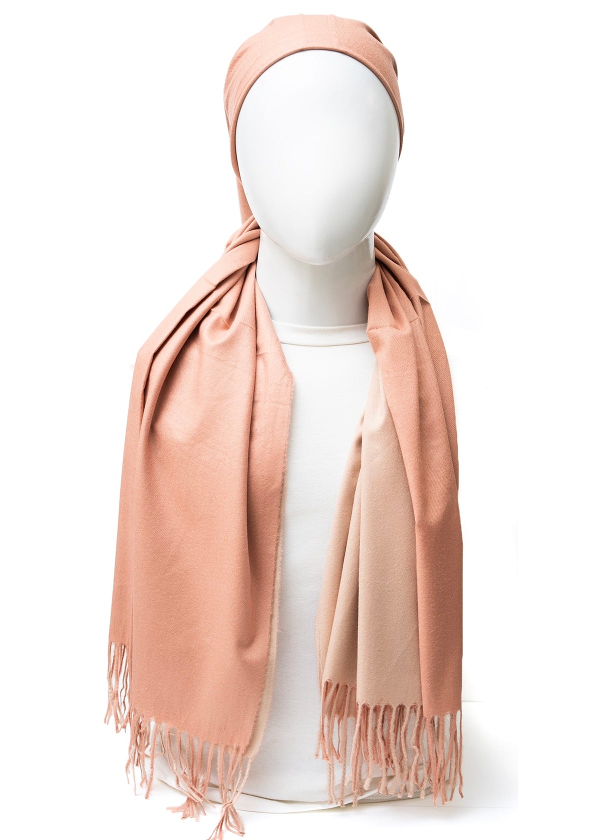 Twin Tone Wool | Peach Nude × Soft Sand