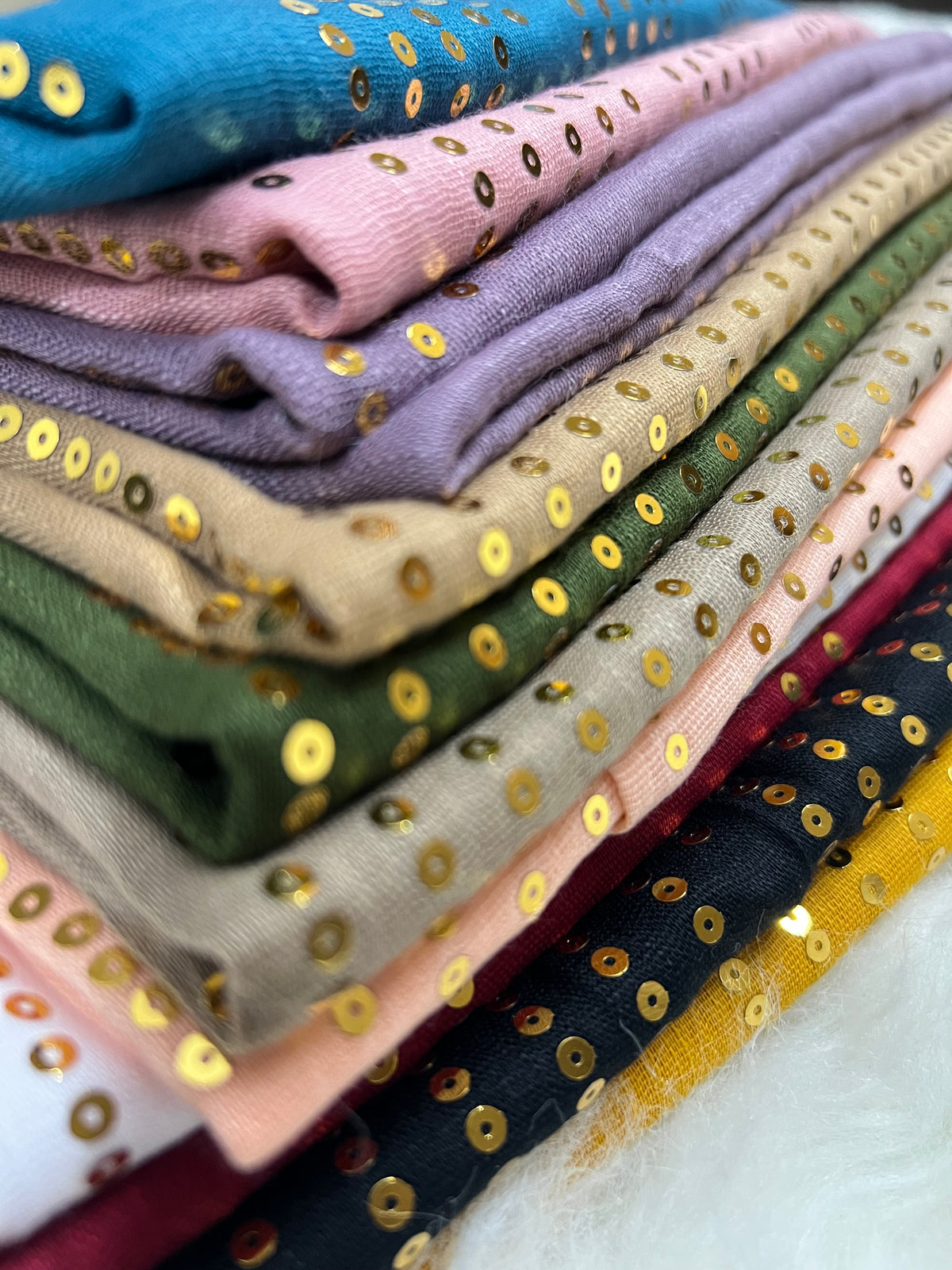 Radiant Sequins Stripes- Mustard