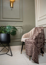 Vintage Loom with ZARI SHINE | Brown Taupe Paisley