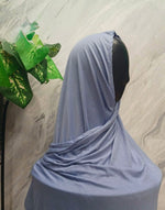 Instant Pre-Sewn Jersey Hijab | Greyish Blue