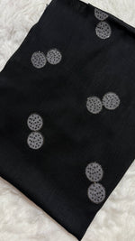 Lawn Block Print Hijab | Shinny Circles | Black