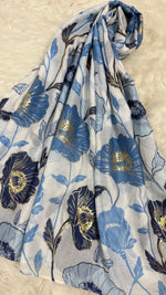 Navy Botanica | Lawn Printed Hijab