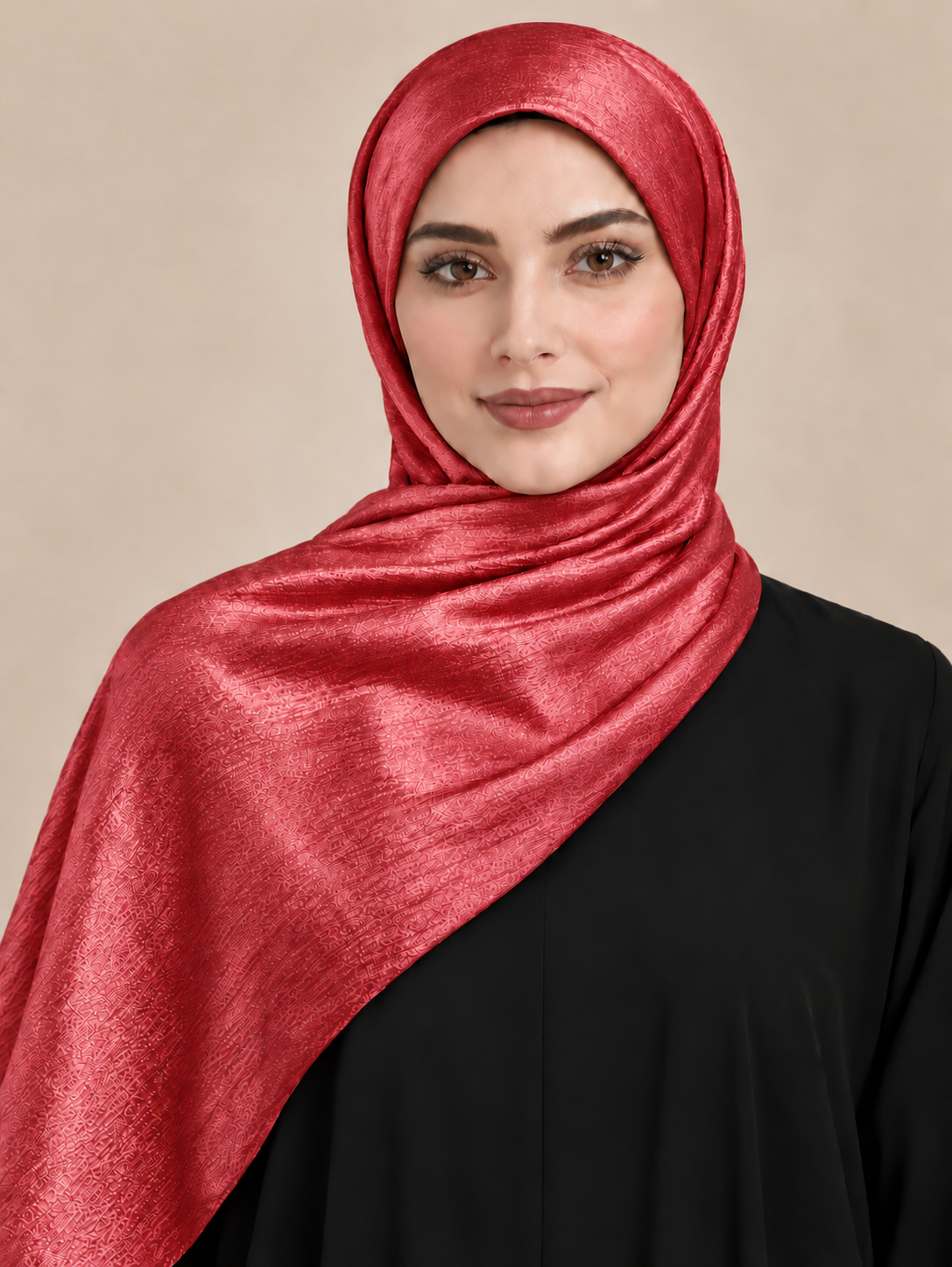 Luxe Crinkle Silk - Coral Red
