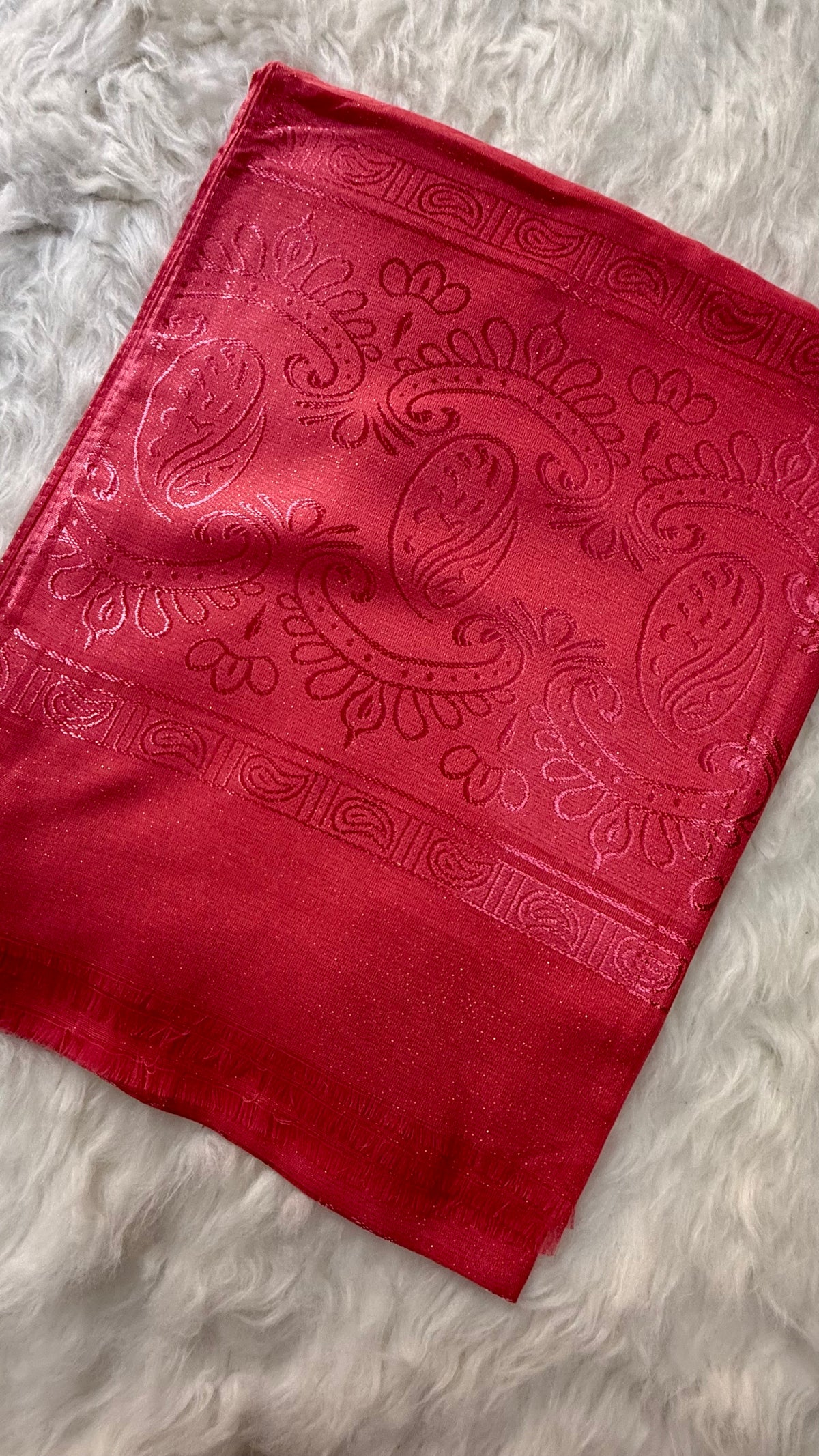 Royale Lawn Jacquard | Crimson Red