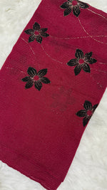Threaded Lawn Floral Hijab | Floral | Fuchsia Pink