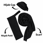 3-in-1 Hijab Essential Set | Black