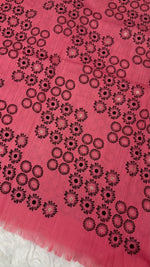 Lawn Block Print Hijab | Floral | Coral Bloom