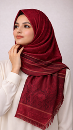 Royale Lawn JacquardII | Ruby Crimson