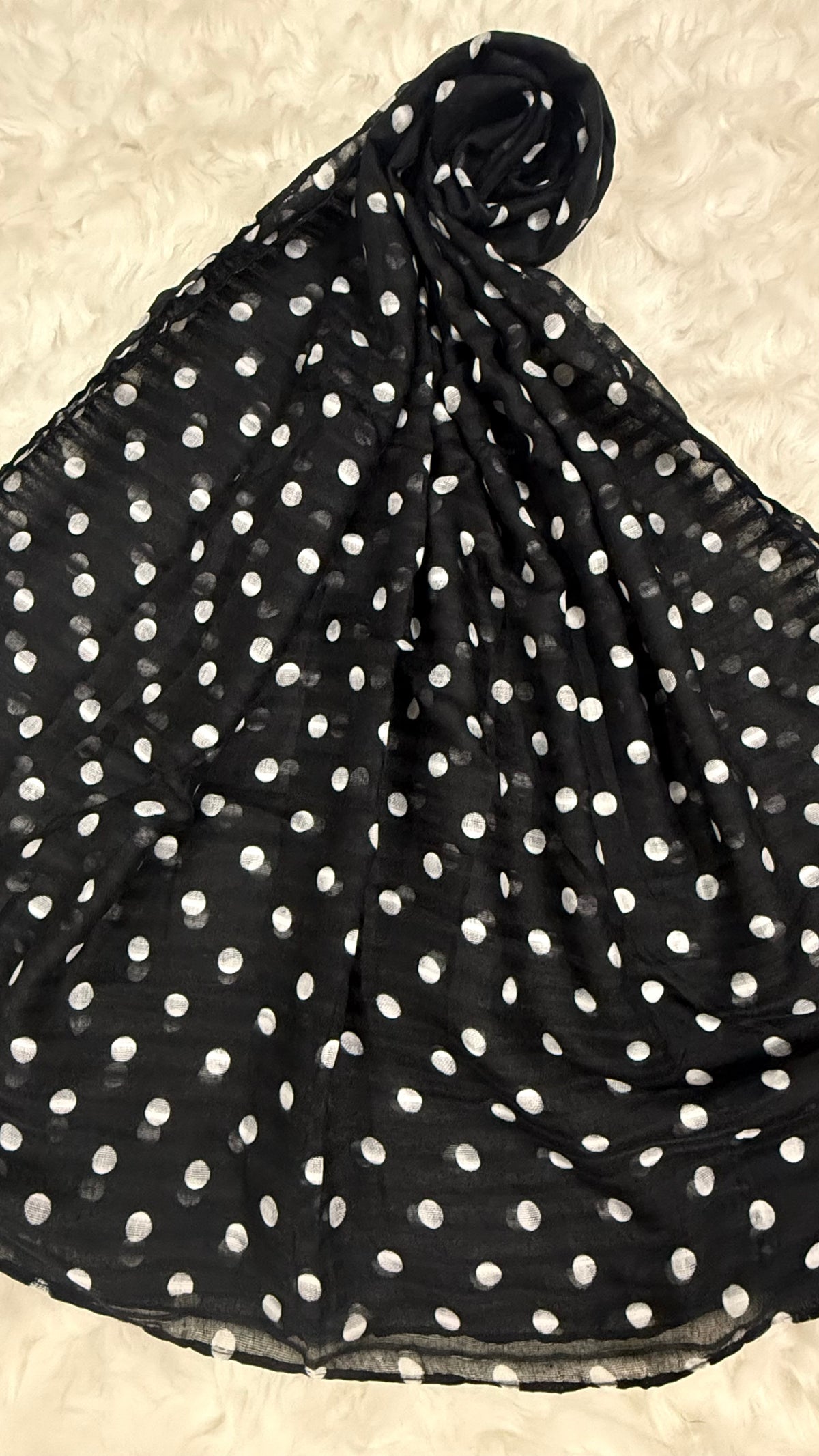 Midnight Polka| Lawn Printed Hijab