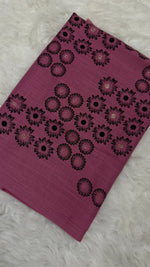 Lawn Block Print Hijab | Floral | Mauve Pink