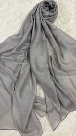 Lawn Zari Hijabs | Silver Grey