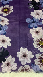 Sequins Bloom Purple | Lawn Printed Hijab with Sequins