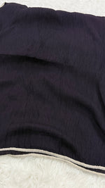 Soft Crinkle Lawn Hijab with Borders | Dark Mauve
