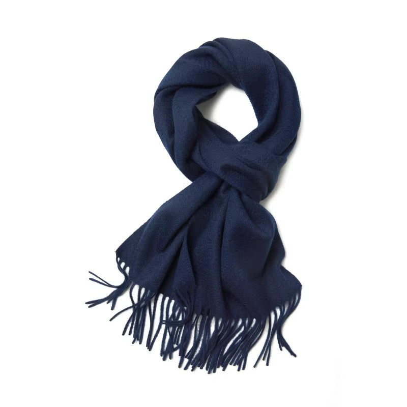 Winter Cashmere Wool Hijab | Navy