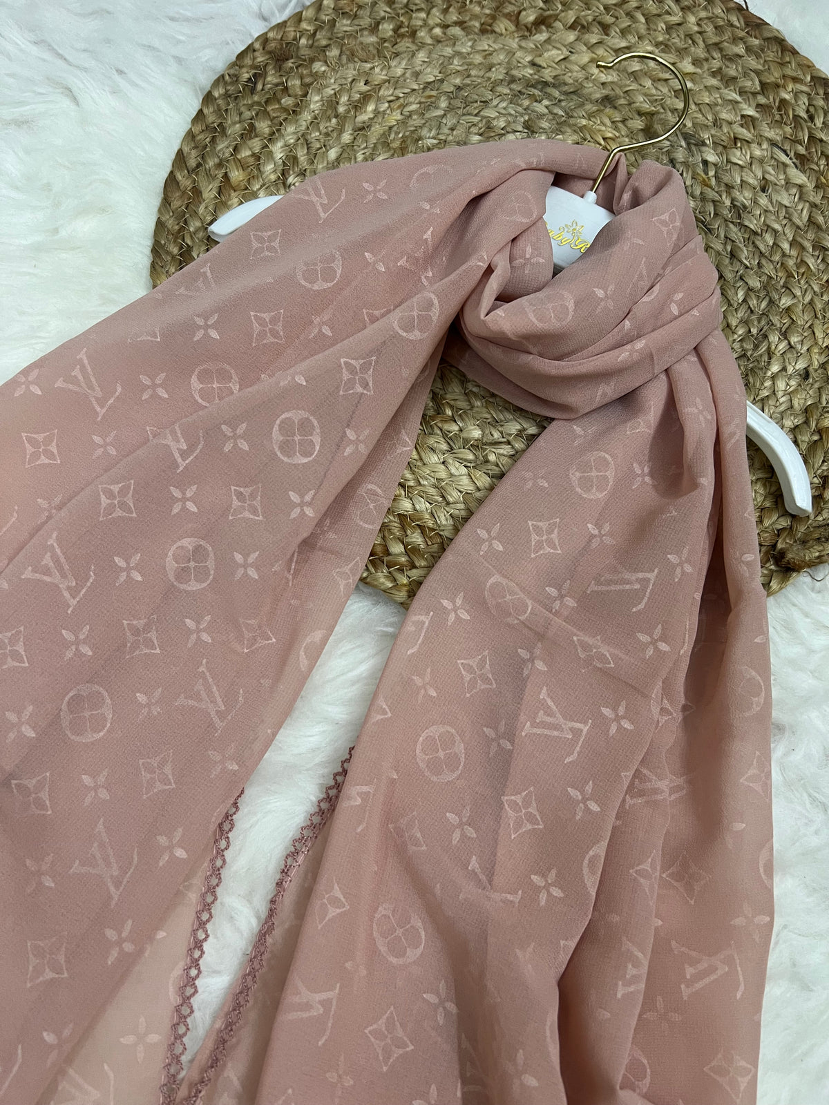Monogram Georgette | LV | Blush