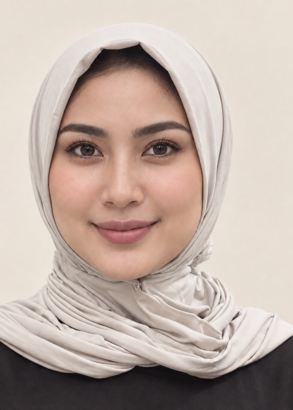 Button Up Bamboo Jersey Hijab | Silver Grey