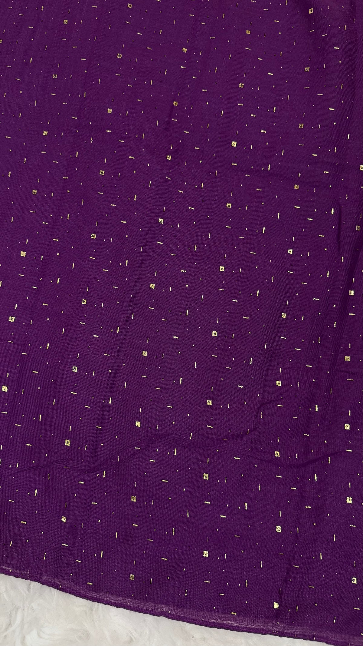 Lawn Foil Spread Hijab | Purple