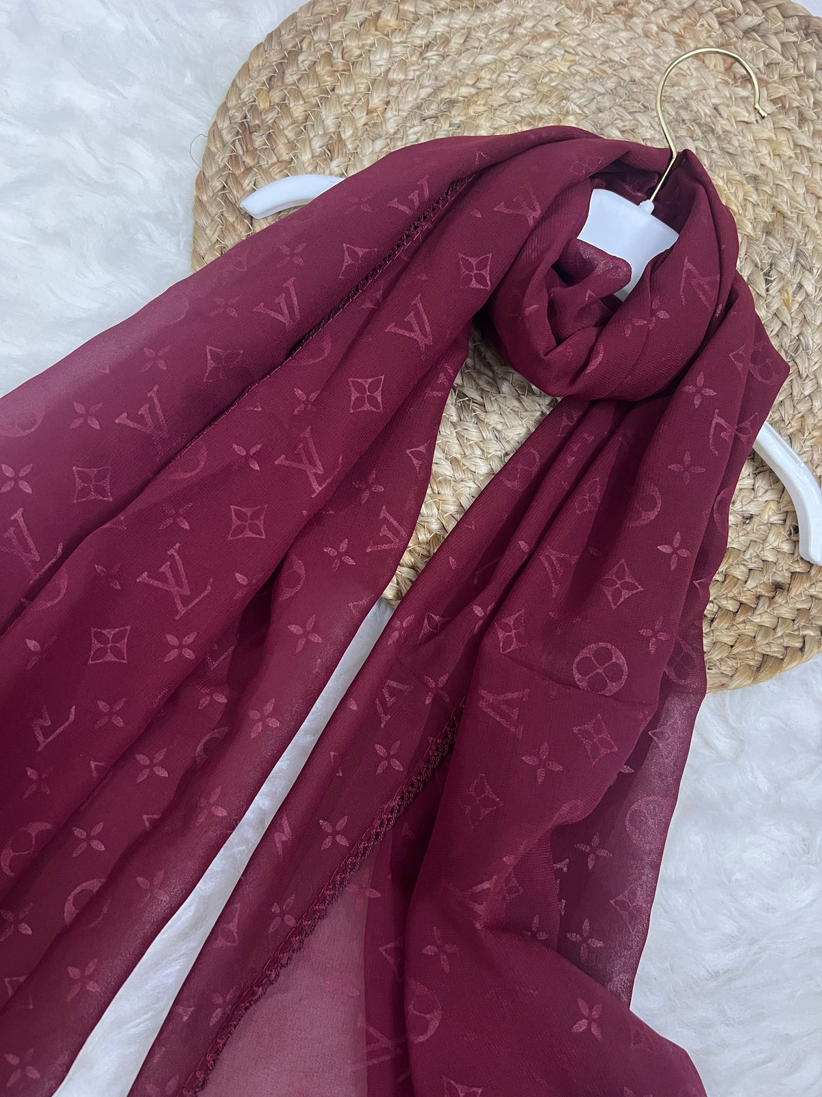 Monogram Georgette | LV | Maroon