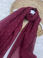 Monogram Georgette | LV | Maroon
