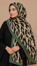 Safari Forest Green | Lawn Printed Hijab