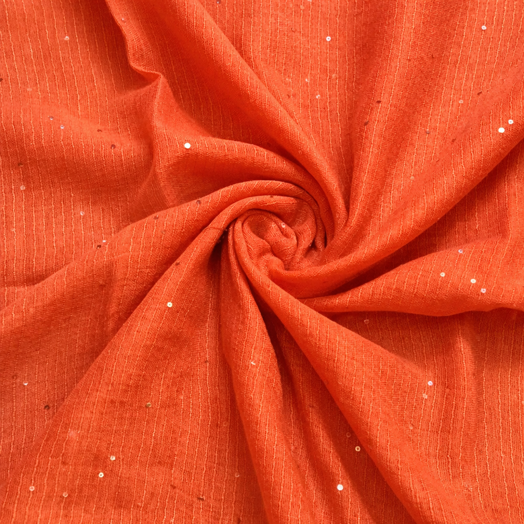 Lawn Full Sequins Hijab | Orange