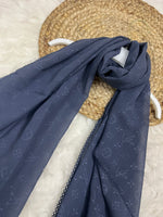 Monogram Georgette | LV | Pigeon Blue