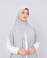Instant Pre-Sewn Jersey Hijab | Ash Grey