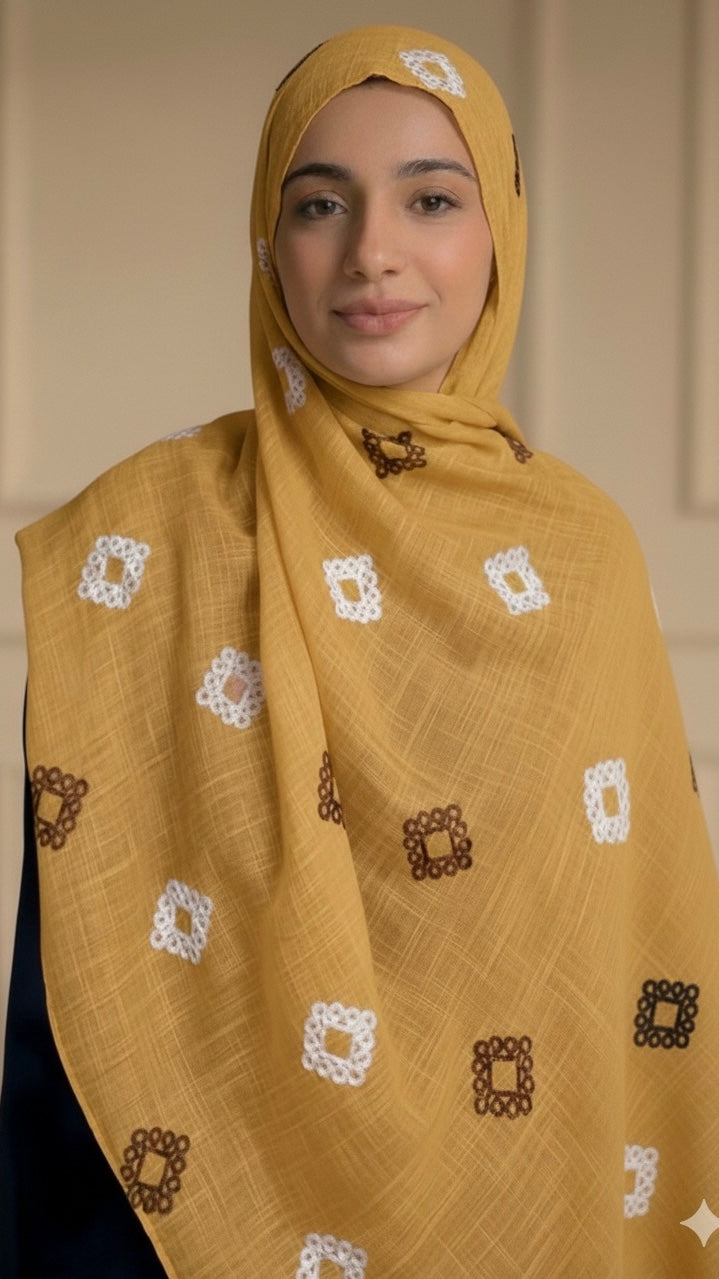 Zari Daira Hijabs | Mustard