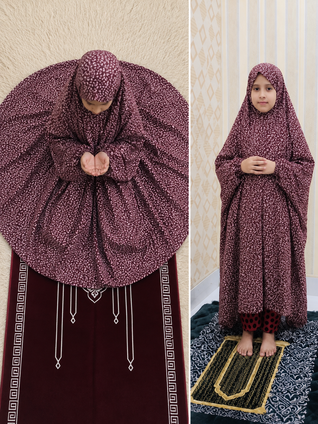 Kids Namaz Gown | Print 04