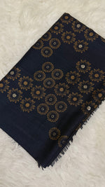 Lawn Block Print Hijab | Floral | Dark Blue
