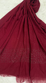 Lawn Stone Drop Hijab | Maroon