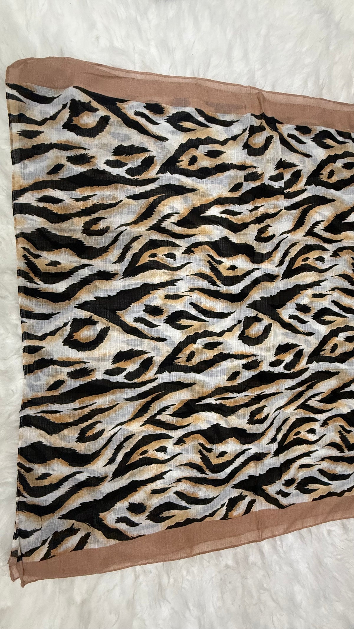 Safari Mocha Taupe | Lawn Printed Hijab