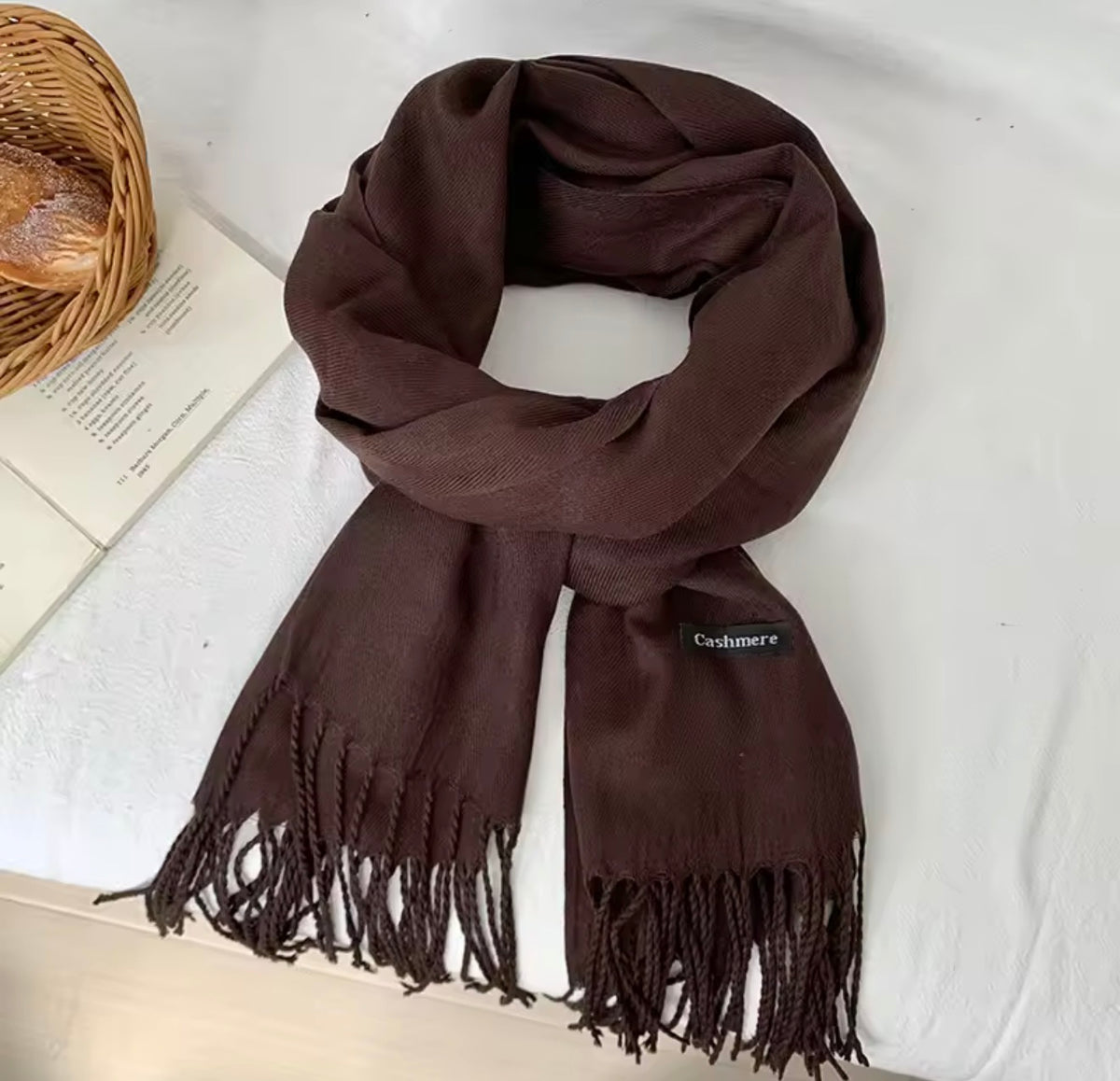 Winter Cashmere Hijab | Chocolate Brown