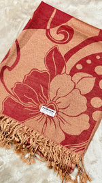 Floral Pashmina | Red