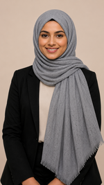 Lawn Dotted Stones Hijab | Grey
