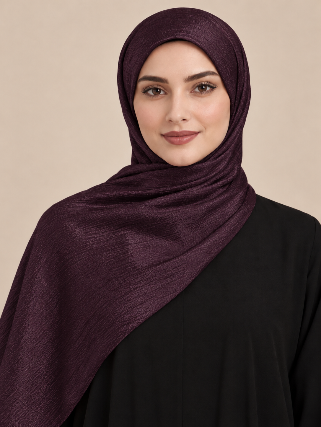 Luxe Crinkle Silk - Aubergine Plum