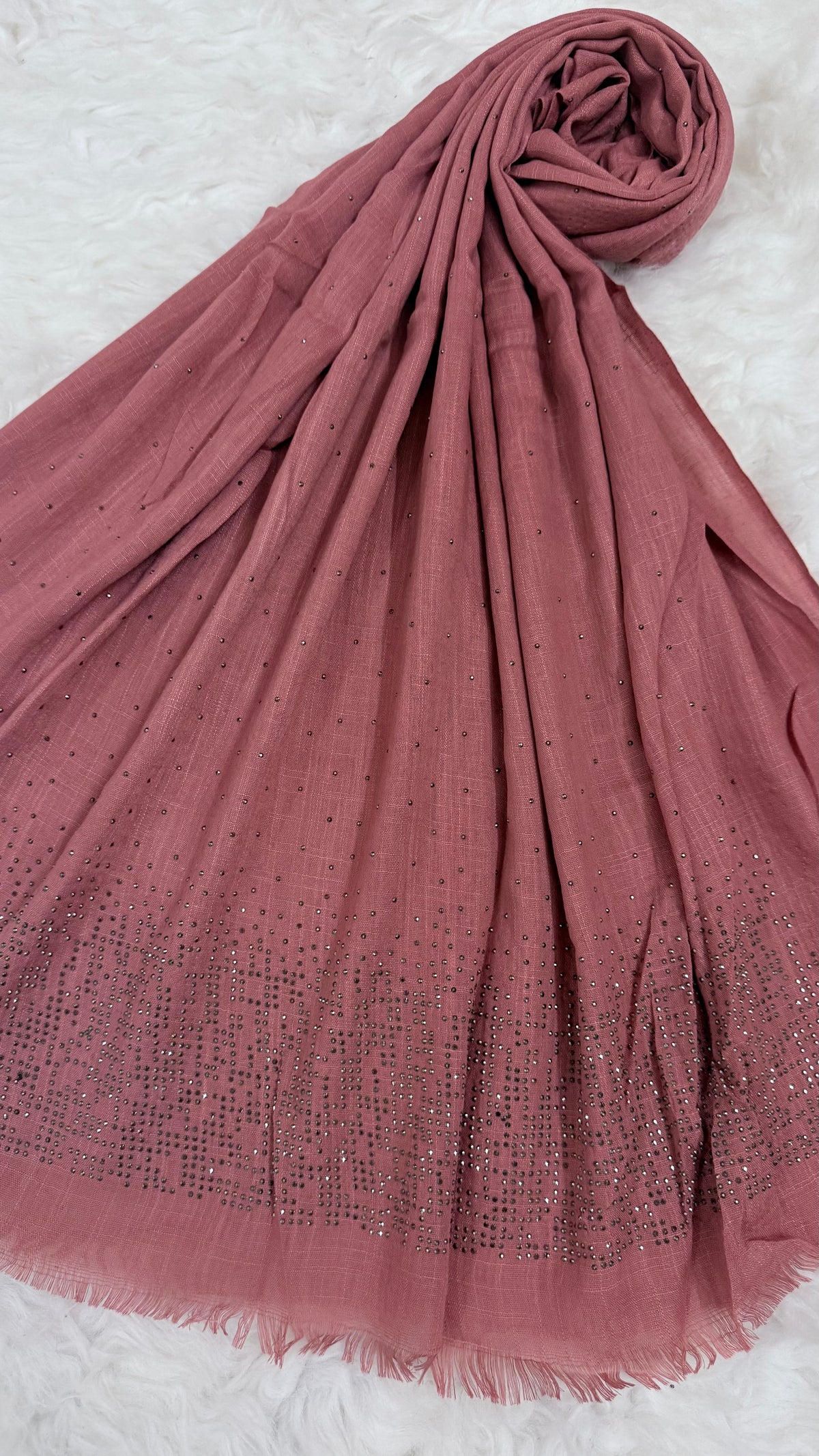 Lawn Stone Drop Hijab | Peachy Pink