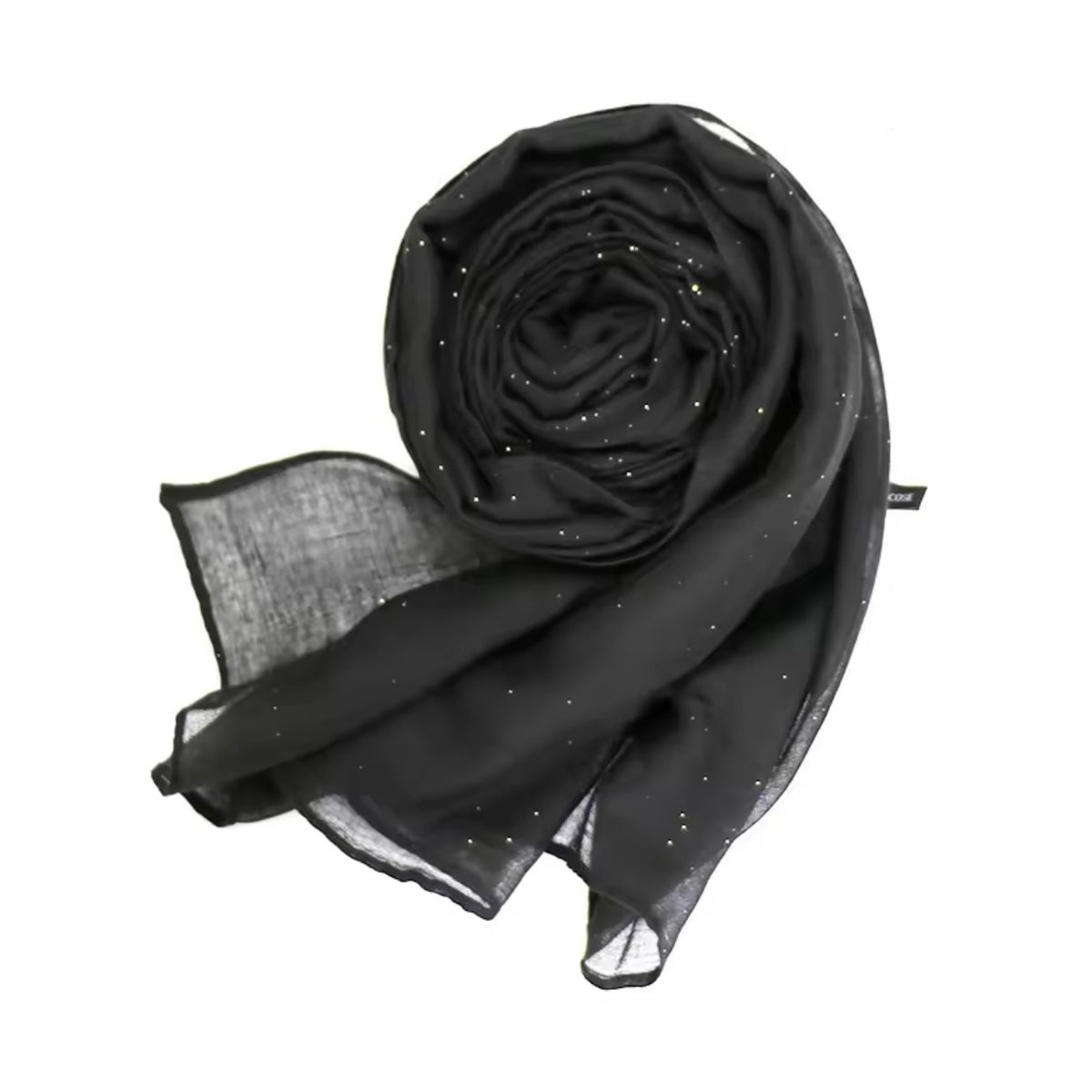 Moonlit | Shimmer Hijab | Jet Black