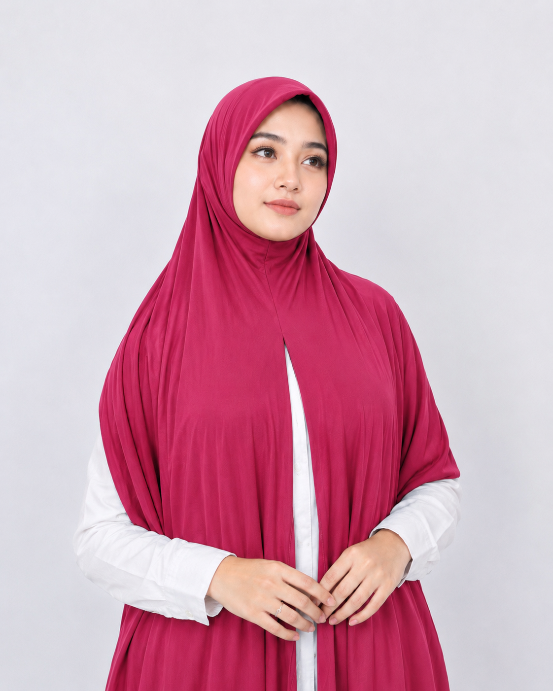 Instant Pre-Sewn Jersey Hijab | Berry Pink