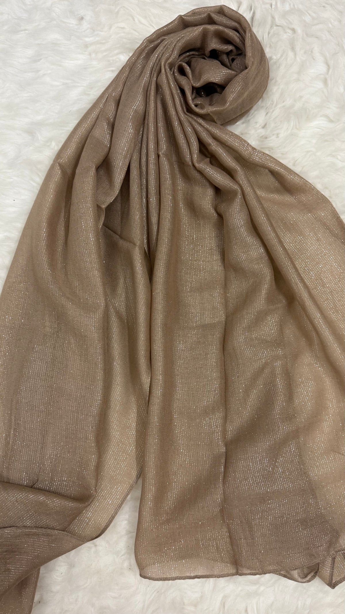 Lawn Zari Hijabs | Mocha Brown