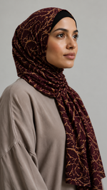 EarthBound | Maroon | Lawn Printed Hijab