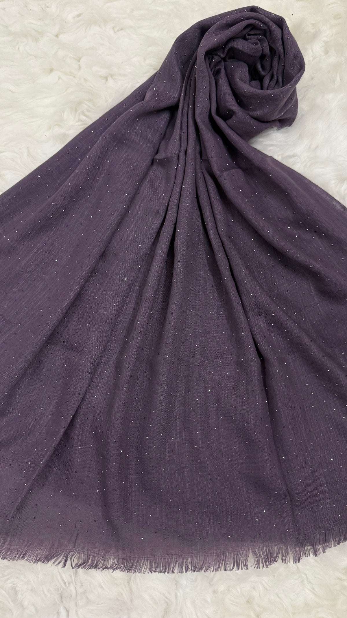 Lawn Dotted Stones Hijab | Bold Lilac