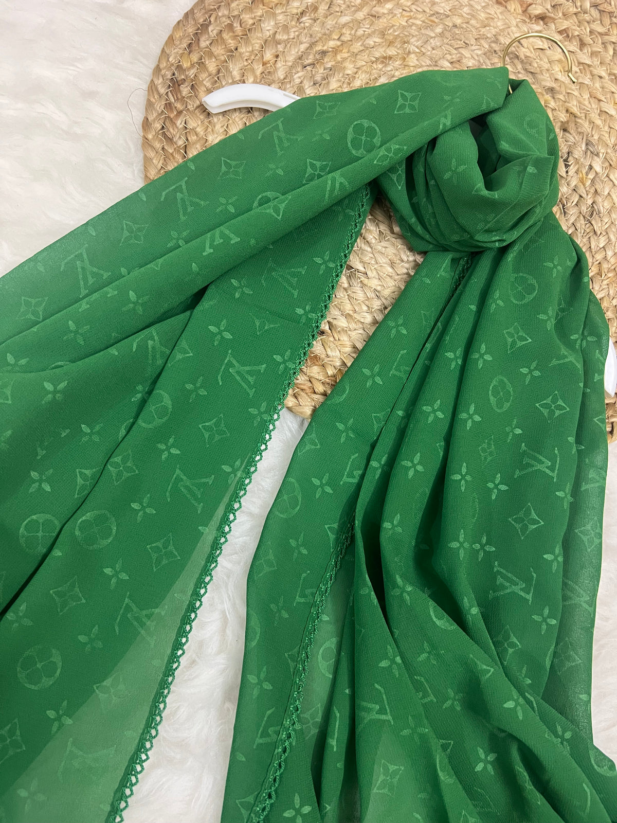 Monogram Georgette | LV | Green