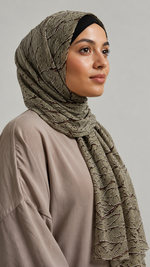 EarthBound | Mushroom Taupe | Lawn Printed Hijab