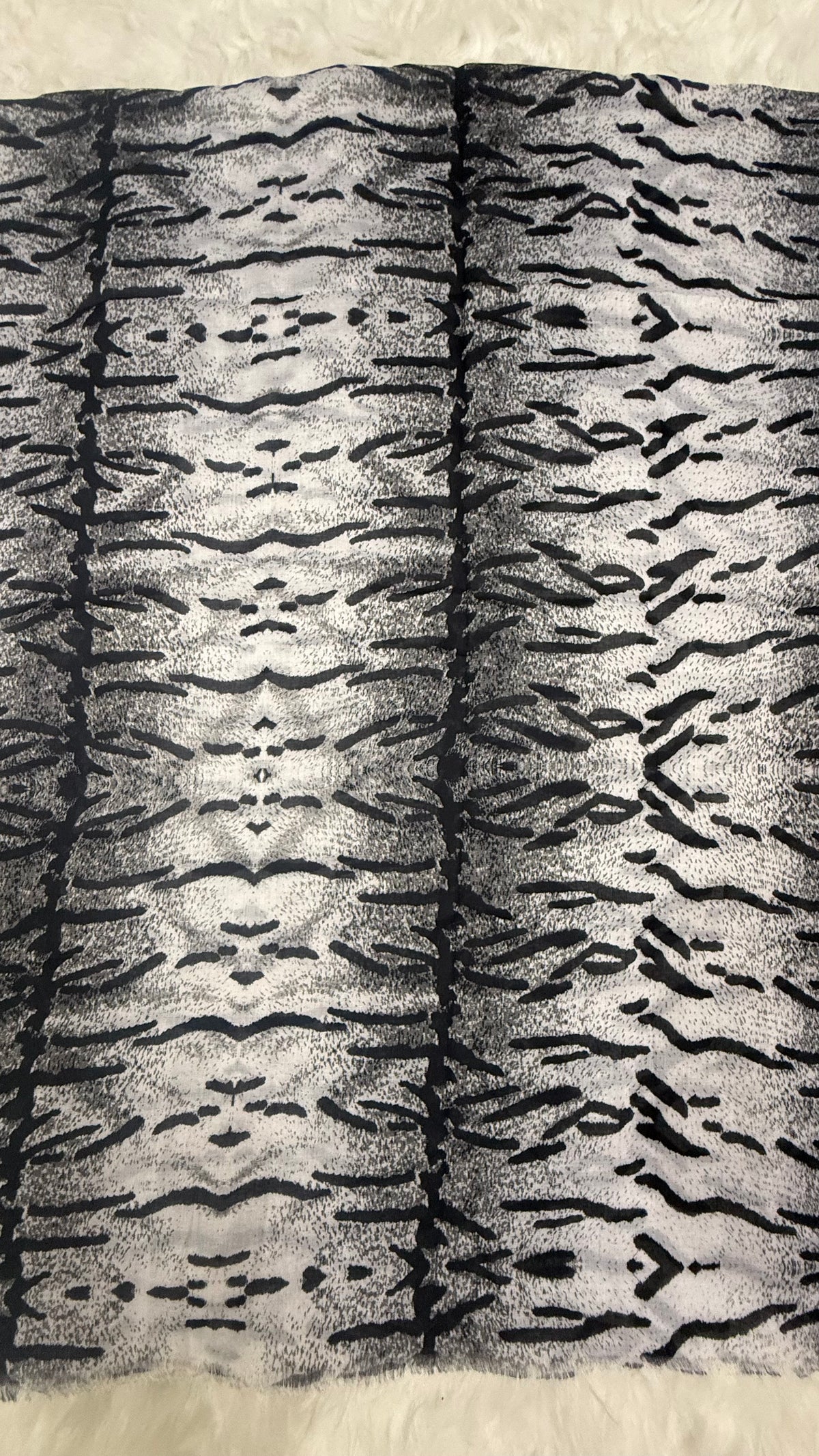 Monochrome Mirage | Lawn Printed Hijab